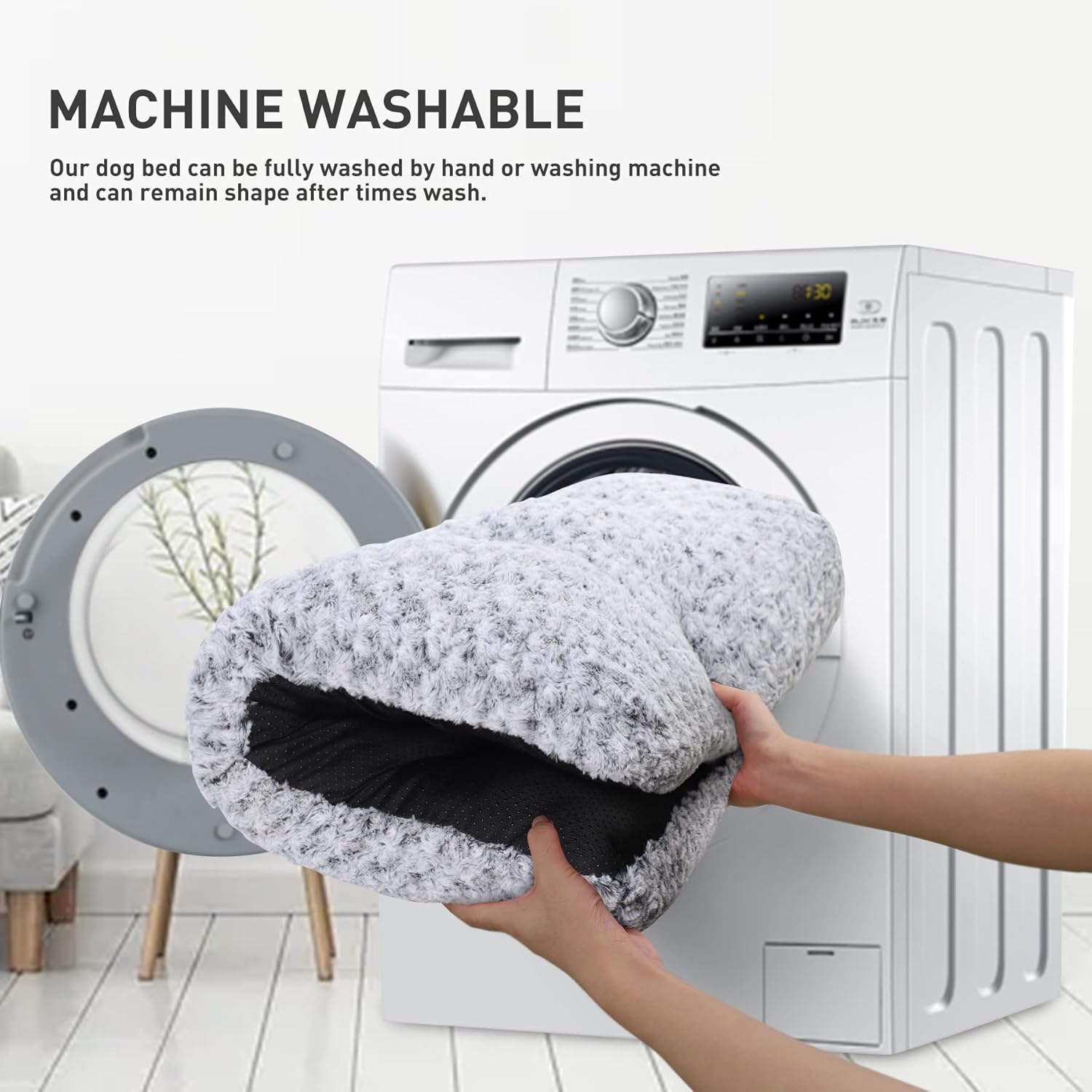 Deluxe Plush Dog Bed Comfort