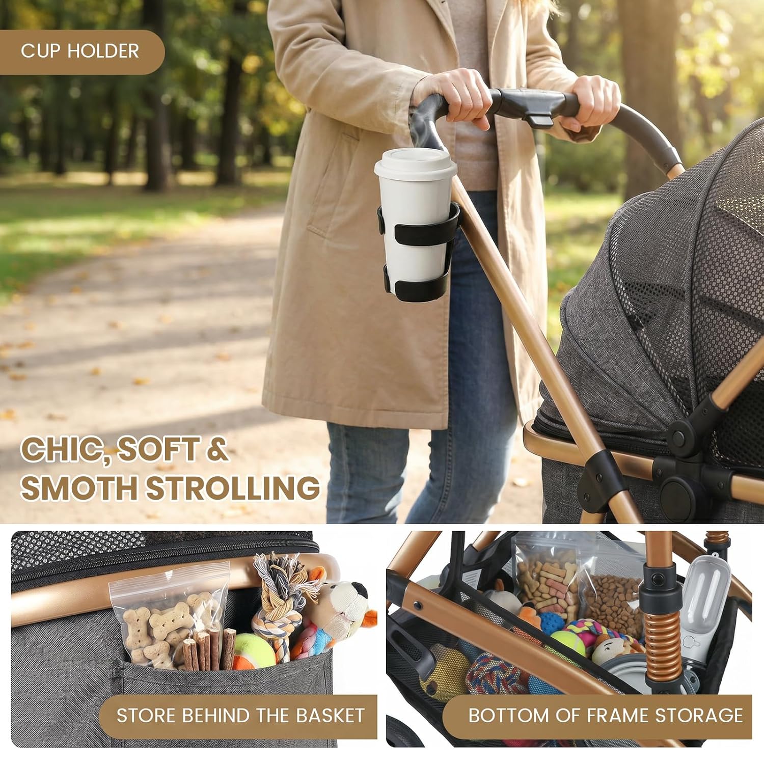 Smooth-Ride Pet Stroller Combo